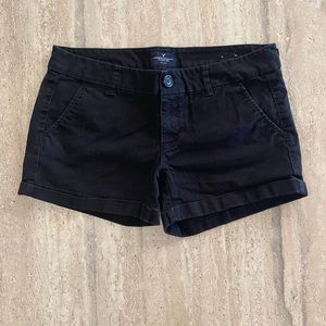 American eagle black chino shorts